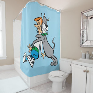 The Jetsons   George & Astro Hug Shower Curtain
