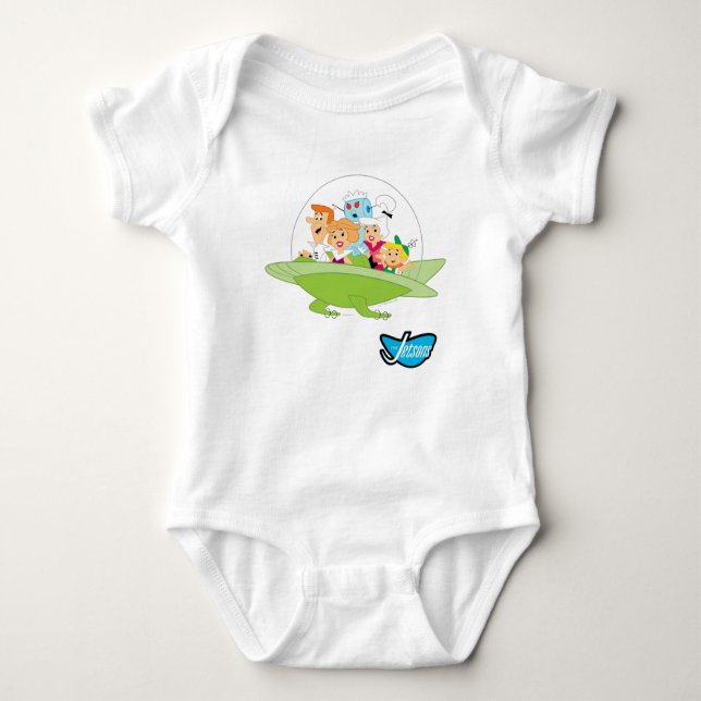 The Jetsons | The Family Flying Car Baby Bodysuit (Front)