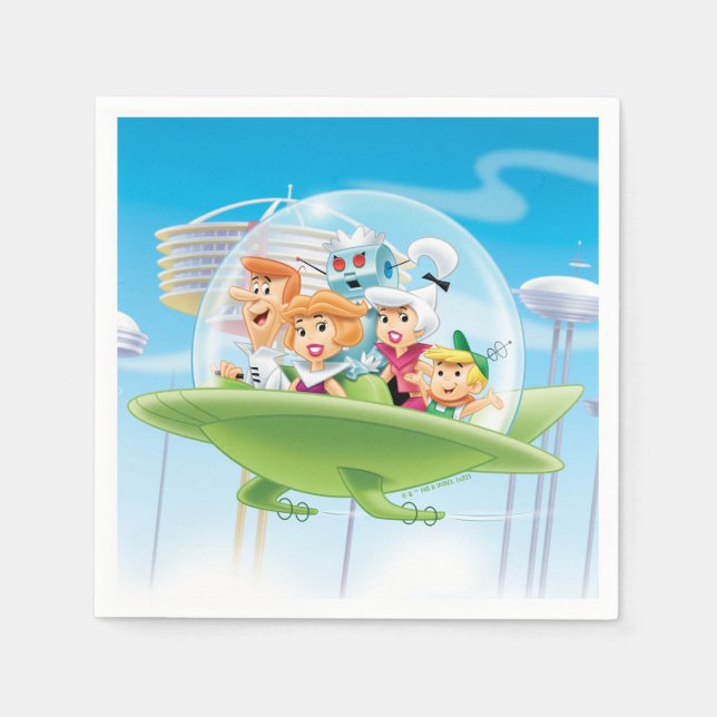 The Jetsons | The Family Flying Car Napkin (Front)