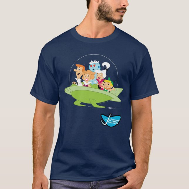 The Jetsons | The Family Flying Car T-Shirt (Front)