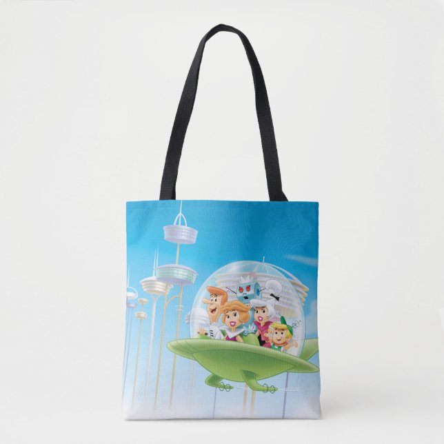 The Jetsons | The Family Flying Car Tote Bag (Front)