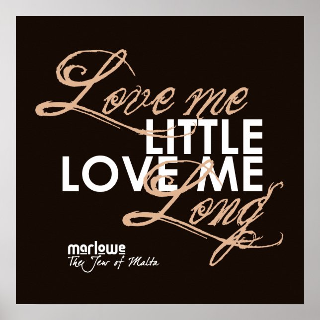 The Jew Of Malta Quote Poster (Front)