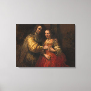 The Jewish Bride (by Rembrandt) Canvas Print