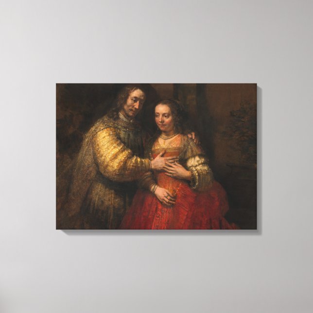 The Jewish Bride (by Rembrandt) Canvas Print (Front)