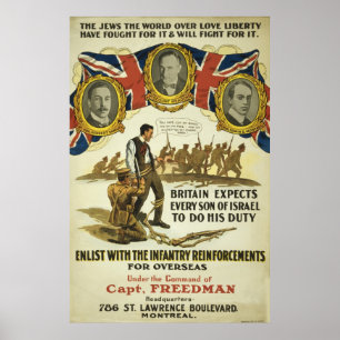 The Jews the World Over Love Liberty Poster