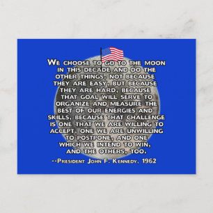 The JFK Quote That Sent Humans to the Moon Postcard