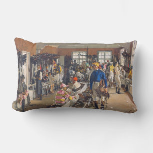 The Jockeys' Dressing Room at Ascot Racecourse Lumbar Cushion