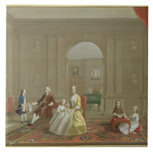 The John Bacon Family, c.1742-43 (oil on canvas) Tile