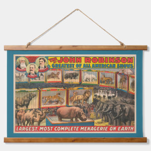 The John Robinson Largest, Most Complete Menagerie Hanging Tapestry