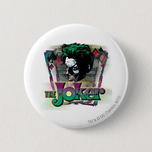 The Joker - Face and Logo 6 Cm Round Badge