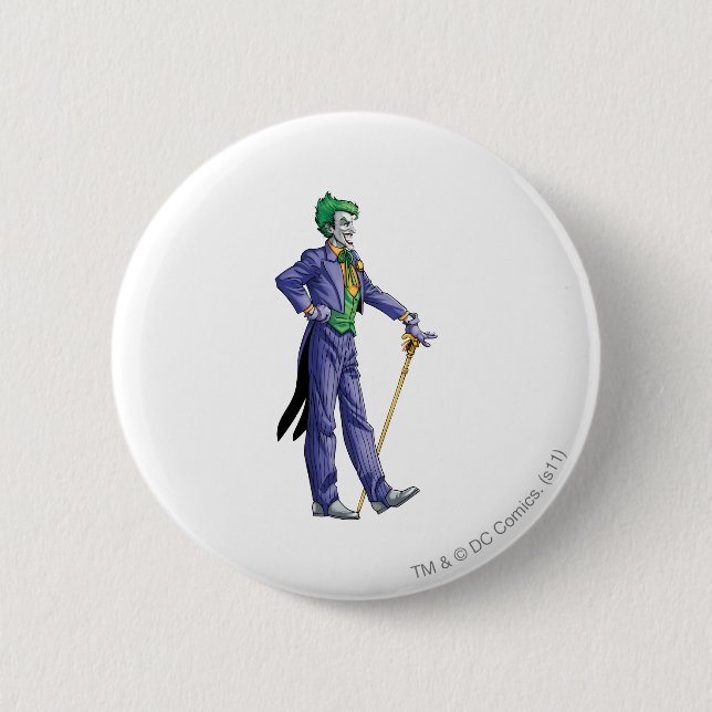 The Joker Looks right 6 Cm Round Badge (Front)