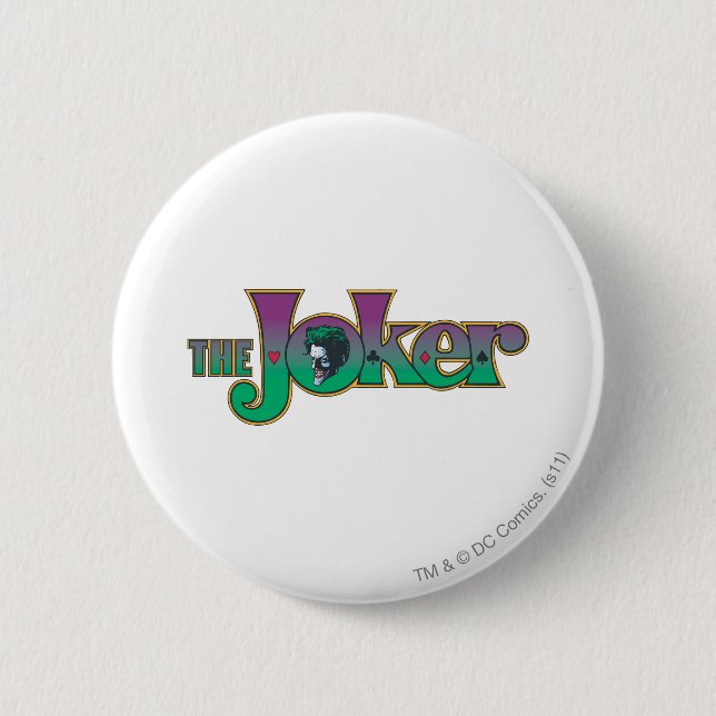 The Joker Name Logo 6 Cm Round Badge (Front)