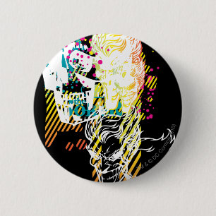 The Joker Neon Montage 6 Cm Round Badge
