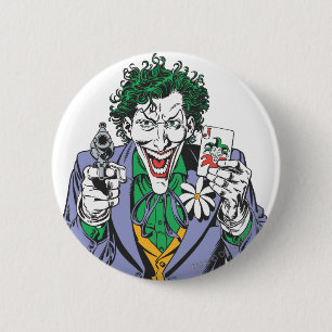 The Joker Points Gun 6 Cm Round Badge