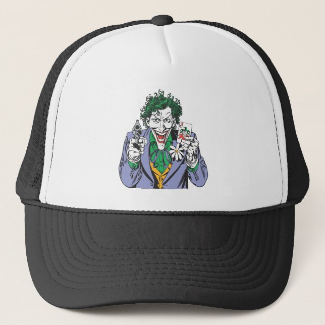 The Joker Points Gun Trucker Hat (Front)