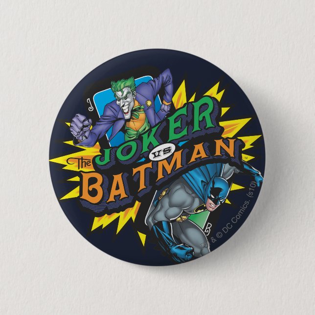 The Joker Vs Batman 6 Cm Round Badge (Front)