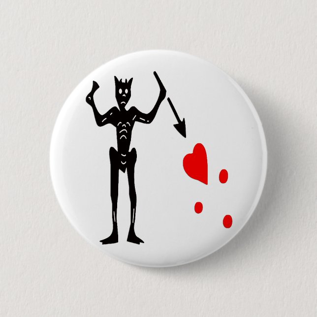 The Jolly Roger 6 Cm Round Badge (Front)