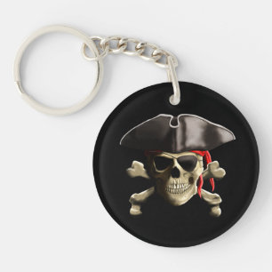 The Jolly Roger Pirate Skull Key Ring