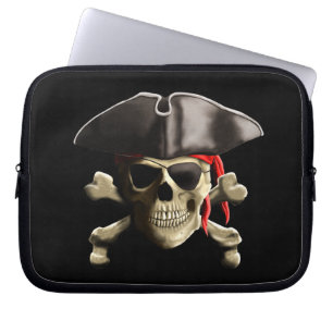 The Jolly Roger Pirate Skull Laptop Sleeve