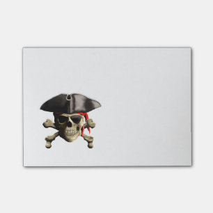 The Jolly Roger Pirate Skull Post-it Notes