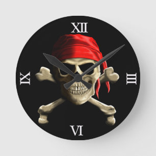 The Jolly Roger Round Clock