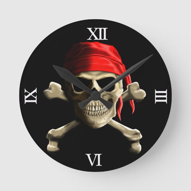 The Jolly Roger Round Clock (Front)