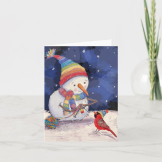 The Jolly Snowperson Holiday Card