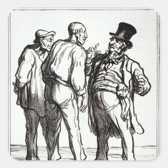 The Journal 'Le Charivari' Square Sticker (Front)