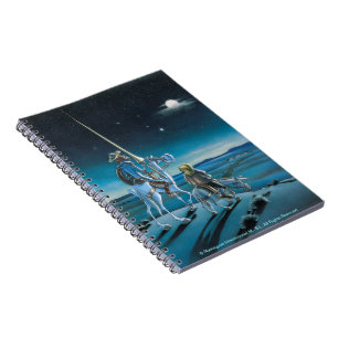 The Journey - Don Quixote Cartoon - Cervantes Spiral Notebook