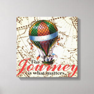 The Journey Hot Air Balloon on Zodiac Sky 13 x 13 Canvas Print