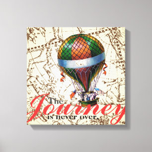 The Journey Hot Air Balloon Zodiac Sky 13 x 13 Canvas Print