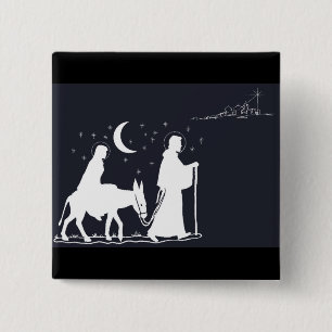 The Journey To Bethlehem 15 Cm Square Badge