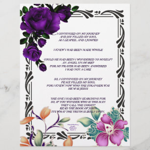The Journey writings personalised paper