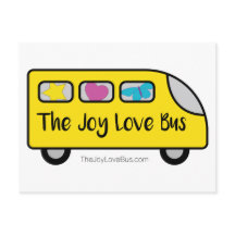 The Joy Love Bus Logo Postcards