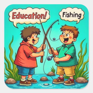 The Joy of Education and Friendship Square Sticker