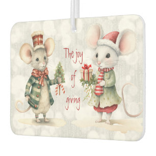 The Joy of Giving Christmas Mice  Car Air Freshener