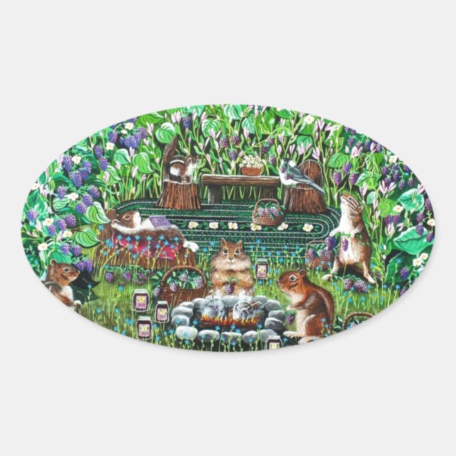 The Joy of Jam Oval Sticker (Front)