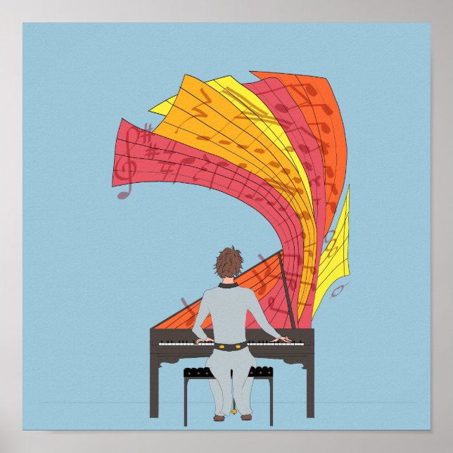 The joy of playing piano poster (Front)
