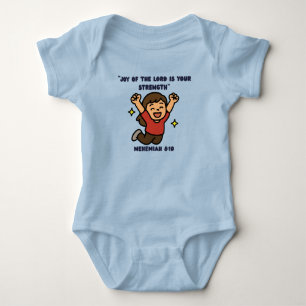 The Joy of the Lord - Bible Verse Baby Bodysuit