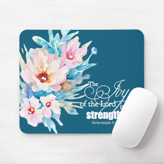 The Joy of the Lord floral Mouse Pad (With Mouse)