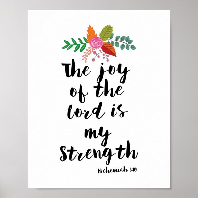 The Joy of the Lord is My Strength Christian Print (Front)