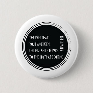 The Joy That's Coming Romans 8:18 6 Cm Round Badge