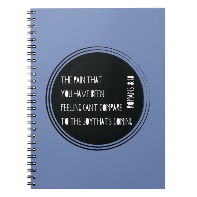 The Joy That's Coming Romans 8:18 Spiral Notebook (Front)