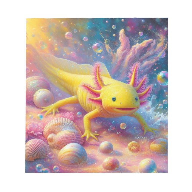The Joyful Axolotl Notepad (Front)