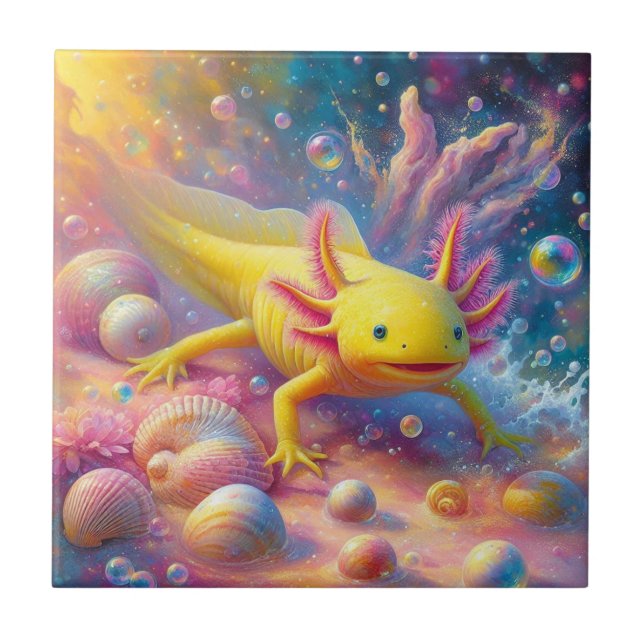 The Joyful Axolotl Tile (Front)