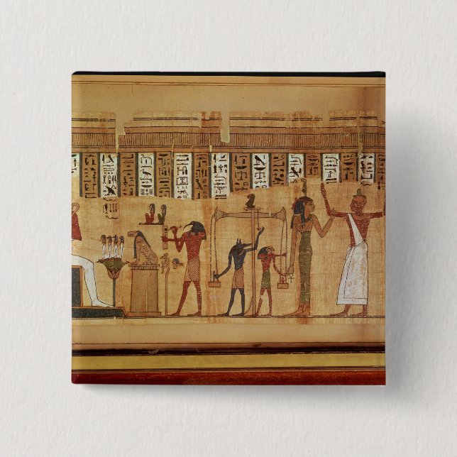 The Judgement of Osiris, detail 15 Cm Square Badge (Front)