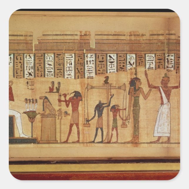 The Judgement of Osiris, detail Square Sticker (Front)