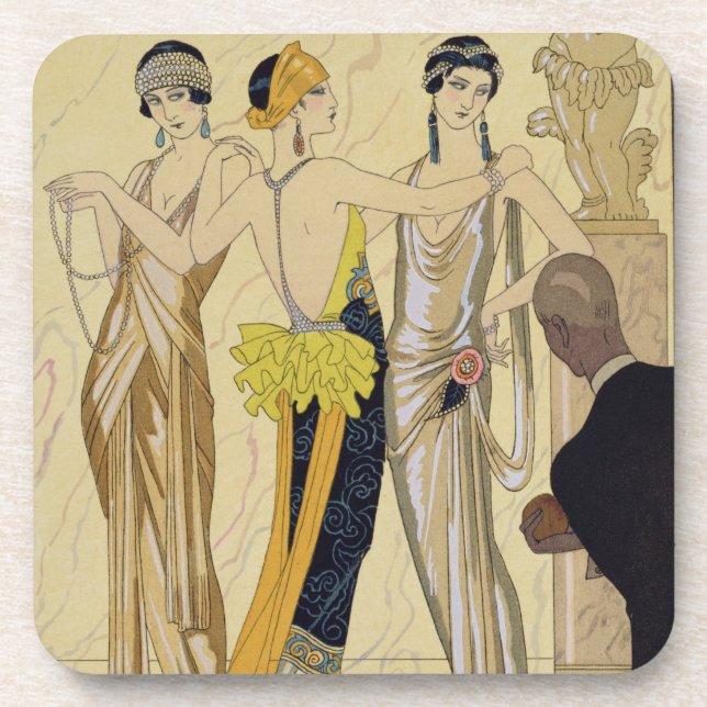 The Judgement of Paris, 1920-30 (pochoir print) Coaster (Front)