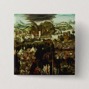 The Judgement of Paris and the Trojan War, 1540 15 Cm Square Badge