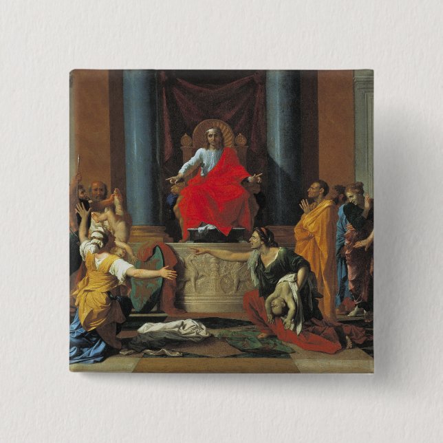 The Judgement of Solomon, 1649 15 Cm Square Badge (Front)